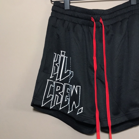 🏇 Kill Crew Black Shorts with Red Accents - Picture 3 of 9